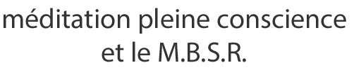 La Méditation Pleine Conscience et le M.B.S.R.