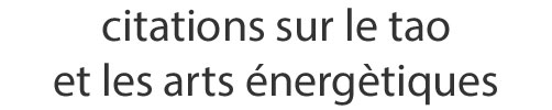 Citations sur le Tao et les arts énergétiques