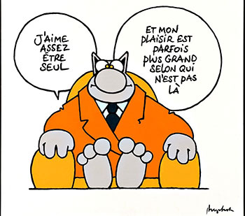 Le chat Blague-seul